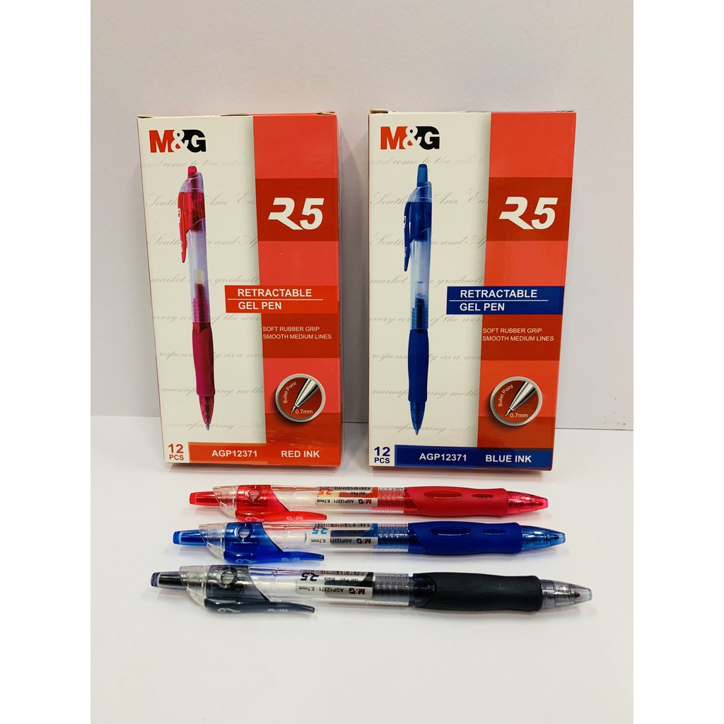 M&G R3/R5 GEL PEN 0.5/0.7 BLACK/BLUE/RED/GREEN (PRICE PER PIECE)