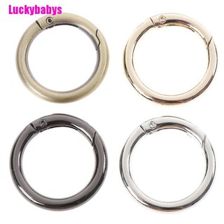 Luckybabys☬ 5xkeychain แหวนวงกลม สปริงสแน็ป สําหรับพวงกุญแจ Diy กระเป๋า หัวเข็มขัด กระเป๋าถือ