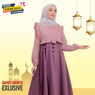 The Latest Gamis Gamis เสื้อเชิ้ตล่าสุด 2021 สไตล์มุสลิมสําหรับผู้หญิง