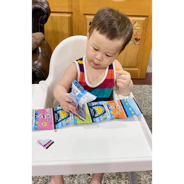 พีชชี่ ขนมเด็ก Peachy บิสกิตชีสรูปปลาฉลาม ขนมสำหรับเด็กอายุ 1 ปีขึ้นไป แพ็ค 1 ซอง(ซองละ 40 กรัม) - รูปที่ 6