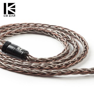 KBEAR Rhyme 8 Core Single crystal copper mixed balanced wire 2.5/3.5/4.4mm silver foil 0.78mm MMCX QDC earphone cable（ขา