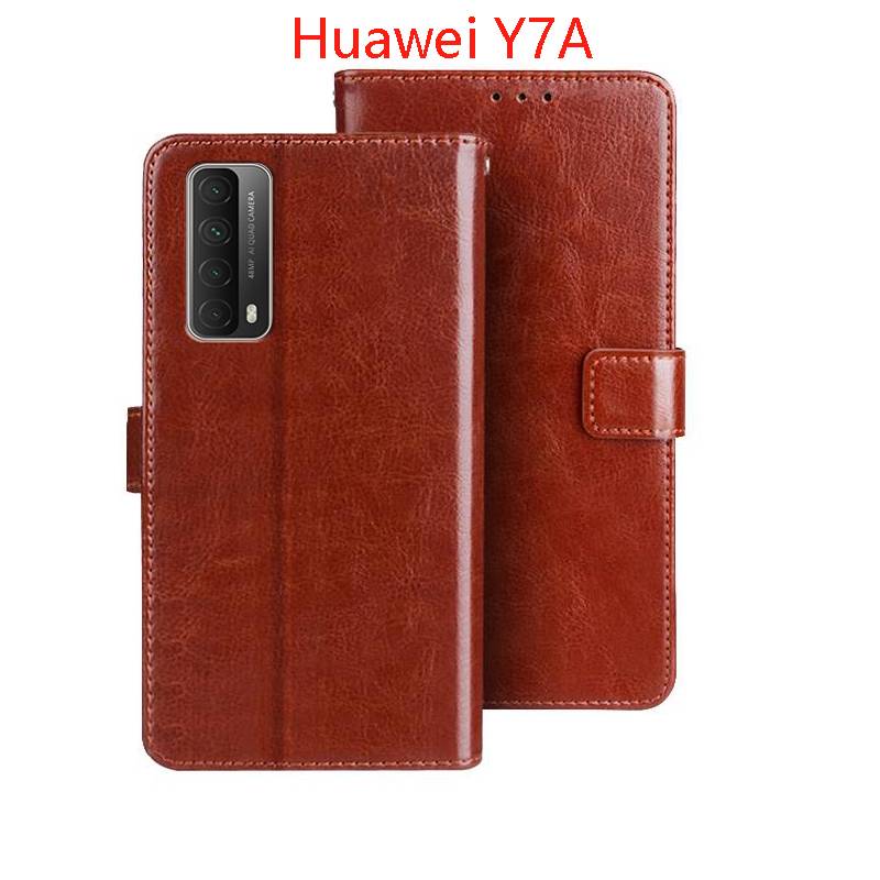 Huawei Y7A Case Flip Wallet PU Leather Back Cover Huawei Y7A 2020 HuaweiY7A Stand Holder Phone Case