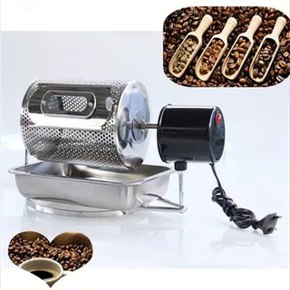 เครื่องคั่วกาแฟ ️Coffee roaster  Stainless304stell มีมอเตอร์หมุน แหล่งพลังงานจากแก๊ส --สินค้ามีพร้อมส่ง--