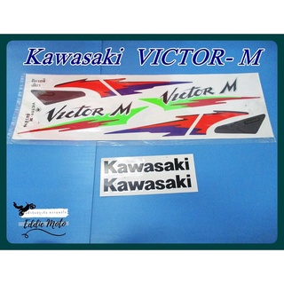 KAWASAKI VICTOR- M year 1996 BODY STICKER SET "GREEN"  // สติ๊กเกอร์ตัวรถ สำหรับรถสีเขียว คาวาซากิ เคลือบเงา งานคมชัด