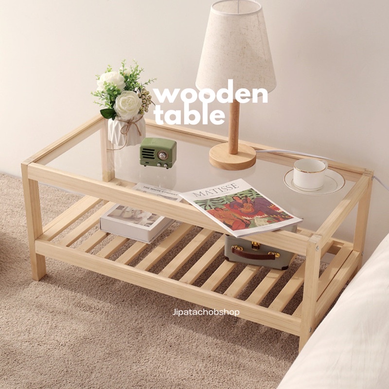 JIPATACHOBSHOP 🔆 wooden table โต๊ะเกาหลี
