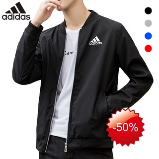 【Ready Stock】 Adidas เสื้อแจ็คเก็ตกันลม กันน้ำ แห้งเร็ว ระบายอากาศ สำหรับผู้ชาย