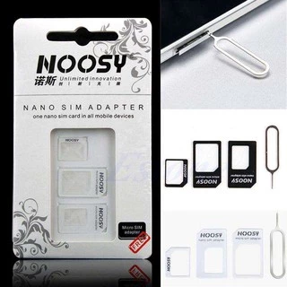 Noosy Nano Sim Adapter ชุดแปลงนาโนซิมการ์ด + เข็มเปิดถาดซิม