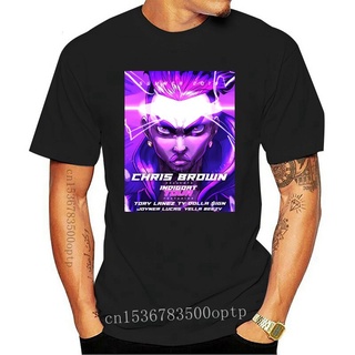 ใหม่ เสื้อยืดแขนสั้น พิมพ์ลาย Chris Brown Indigoat Tour 2021