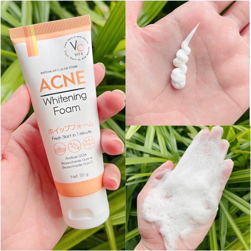 ใหม่ โฟมฉัตร VC Vit C Acne Foam สูตรลดสิว