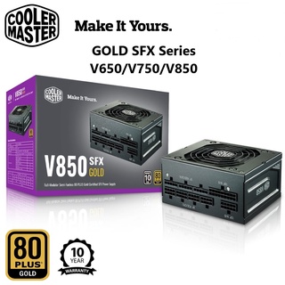 POWER SUPPLY (อุปกรณ์จ่ายไฟ) Cooler Master V750, V850 SFX Gold Full Modular, 750W, (80+ Gold) ประกัน 10 ปี