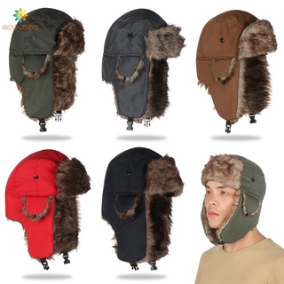 Moily Winter Hats Outdoors Waterproof Warm Fur Earflap Winter Cap Men Women