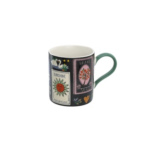 Cath Kidston Rosie Fine China Mug ลาย Keep Kind Black