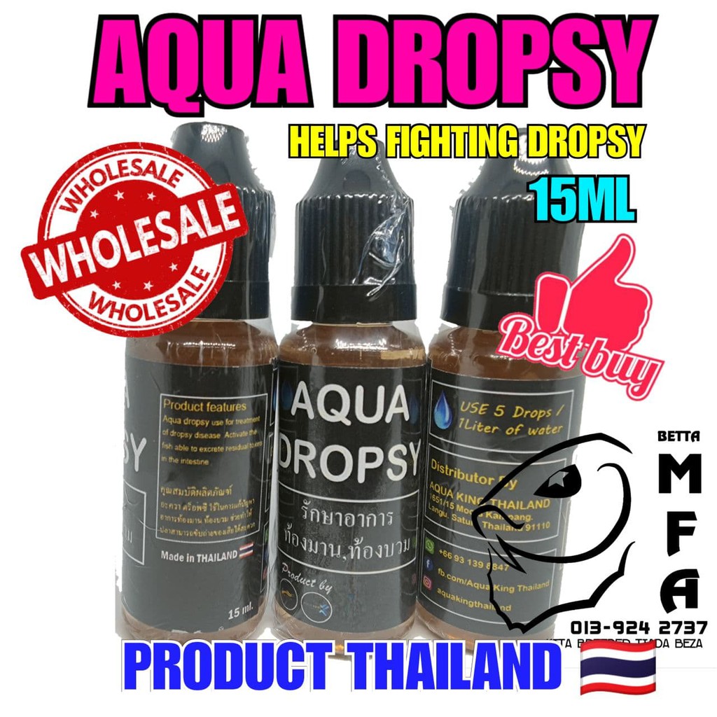 AQUA DROPSY - รถสําหรับ NENAS SCALE DISEASES, DROPSY, ขนาดใหญ่ SMACHI, ปลา DIFFICULT
