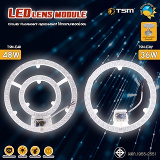 หลอดกลมแผง แผงไฟแม่เหล็ก แผ่นชิปเพดาน LED Lens Module 36วัตต์ 48วัตต์