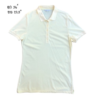 uniqlo dry polo shirt สีเหลืองอ่อน