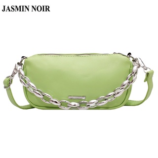 Jasmin NOIR กระเป๋าสะพายข้าง หนัง PU แต่งสายโซ่ สําหรับผู้หญิง