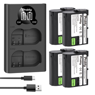 2500mAh EN-EL15C EL15C EN EL15 Battery + LED Charger for Nikon D500, D610, D750, D800, D810, D850, D7000, D7100, D7500,