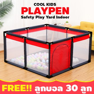 SST 4X4 ⭐  ฟรีลูกบอล 30ลูก ⭐ BABY Playpen คอกกั้นเด็ก บ้านบอล คอกเด็ก สูง 60 ซม. ผ้า oxford คุณภาพดีเหนียวทนทาน