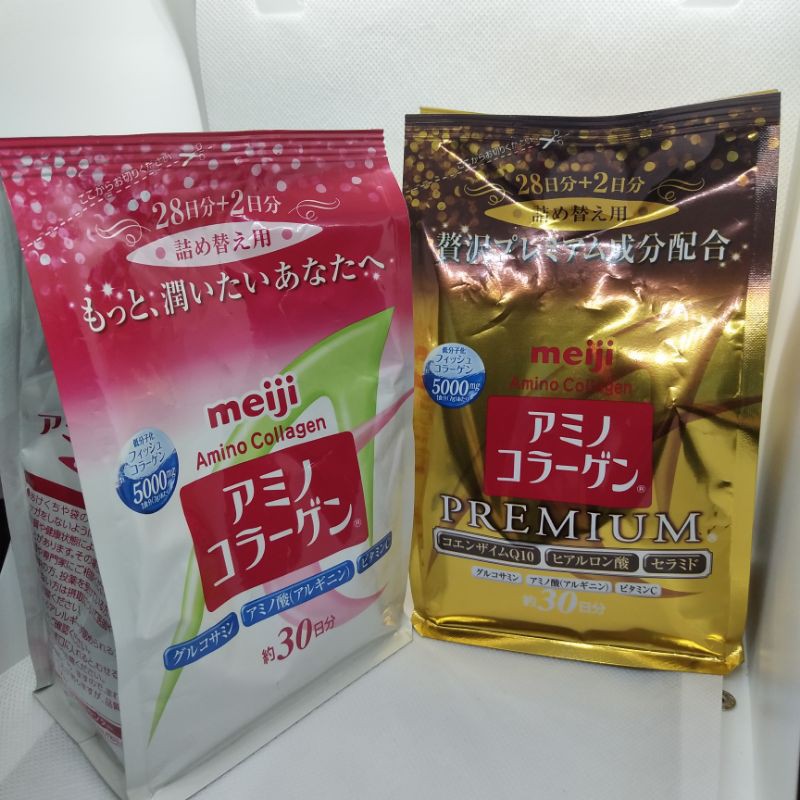 Meiji Amino Collagen 5000 mg แบบรีฟิลสำหรับ 30 วัน (214 g)