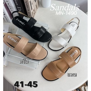 💥 พร้อมส่ง sz.41-45 รองเท้ารัดข้อเท้า ยางยืด ใส่สบาย (เท้าอูมเพิ่มไซส์)