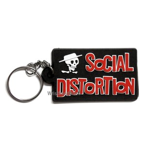 Social Ditortion พวงกุญแจ ยาง ปั้มนูน  อีโม ร็อค เมทัล  พร้อมส่ง STN352