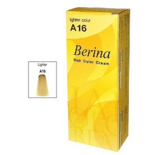 สีเบอริน่า Berina A16 ครีมเปลี่ยนสีผม ครีมย้อมผม สีย้อมผม สีสว่าง  ไม่ต้องฟอกสีผม ราคาถูก ปลีกส่ง ยกโหล ราคาส่ง