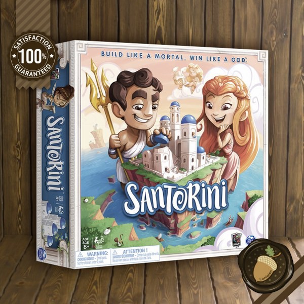 Santorini ซานโครินี่ บอร์ดเกมสร้างวิหารเทพเจ้ากรีก คู่มือภาษาอังกฤษ (Boardgame บอร์ดเกม การ์ดเกม เกม