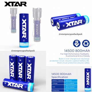 XTAR 14500 800mAh 3.7V Li-ion Battery