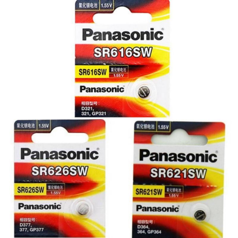 ถ่านกระดุม Panasonic SR626SW, SR621SW, SR616SW 1.55V