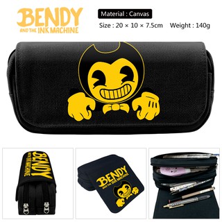 BENDY 3 มิติของนักเรียนการ์ตูนผ้าใบกรณีดินสอ