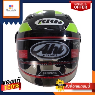 หมวกกันน็อคเปิดคาง รุ่นPROTONดำ-เขียวHELMET OPEN FACE PROTON BLACK-GREEN