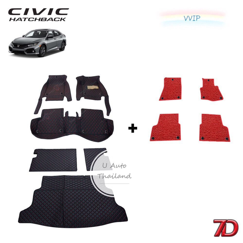 VVIP พรมปูรถยนต์ 7D Anti Dust Civic FK