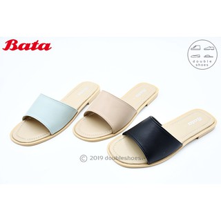 BATA รองเท้าแตะผู้หญิง รุ่น 561-x011 (สีดำ ฟ้า ครีม) ไซส์ 3-7 (36-40)