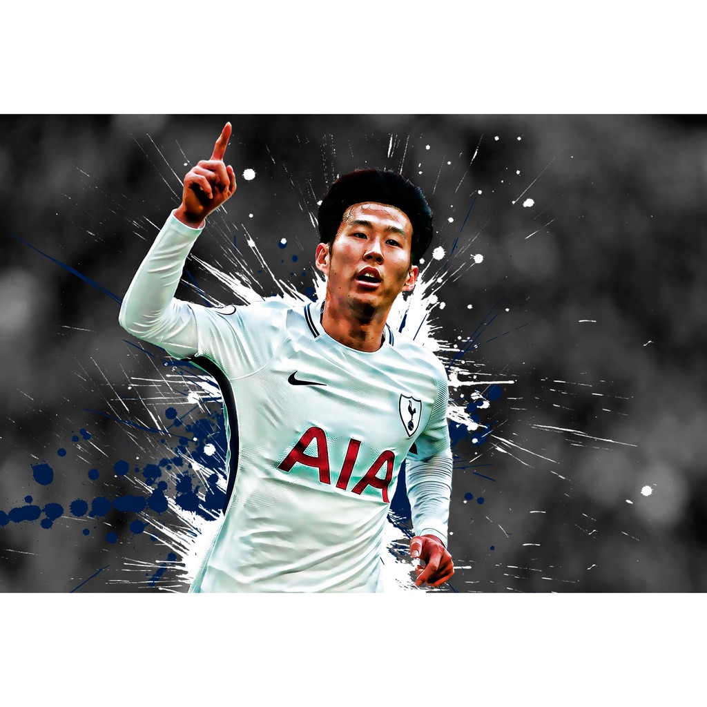 โปสเตอร์ Son Heung Min ซน ฮึง มิน ท็อตแน่ม ฮ็อทสเปอร์ Spurs ตกแต่งผนัง ฟุตบอล Football Poster ตกแต่ง