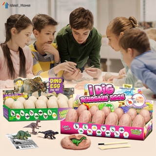 Dinosaur Eggs Action Figures Dinosaur Egg Kids Toys for Learning Activity Gift Kids Party Favors Mysterious Digging