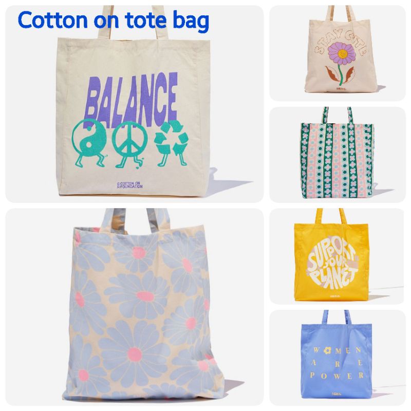 พร้อมส่ง!!🔥กระเป๋าผ้า Cotton on Organic Tote Bag แท้100% การันตีส่งเร็ว