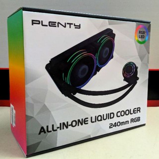 ชุดน้ำ ปิด 2 ตอน ไฟ RGB PLENTY Liquid Cooler 240mm รองรับ cpu intel และ amd