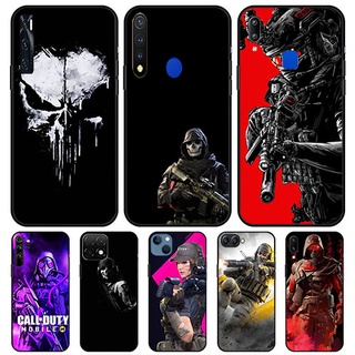 เคสโทรศัพท์มือถือแบบนิ่ม ลาย Call of DUTY สีดํา สําหรับ Samsung A70 A50 A50S A40S A30S A20S A21