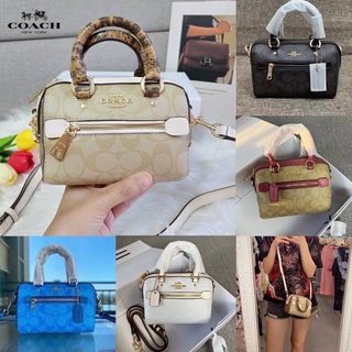 Coach MICRO ROWAN CROSSBODY IN SIGNATURE CANVAS (ขนาดเล็ก 6 นิ้ว)