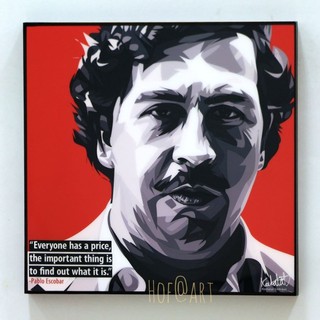 Pablo Escobar ปาโบล เอสโกบาร์ รูป​ภาพ​ติด​ผนัง​ pop art ​ซี่รี่ย์​ Narcos Netflix กรอบรูป แต่งบ้าน ของขวัญ