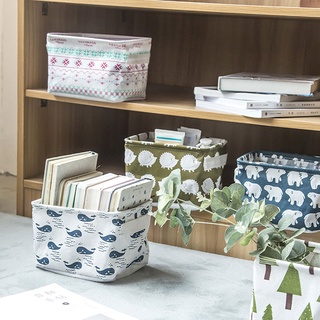 Desktop Storage Basket Sundries Underwear Socks Storage Baskets Fabric Desktop Cosmetic Storage Box