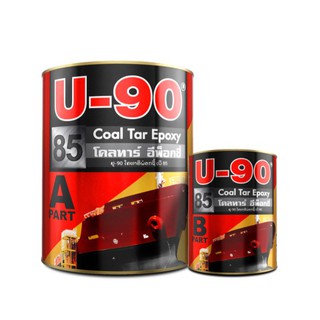 U-90 โคลทาร์ อีพ็อกซี่ #85 สีอีพ็อกซี่ระบบ 2 ส่วน (A+B) สีดำ ขนาด 1 ลิตร