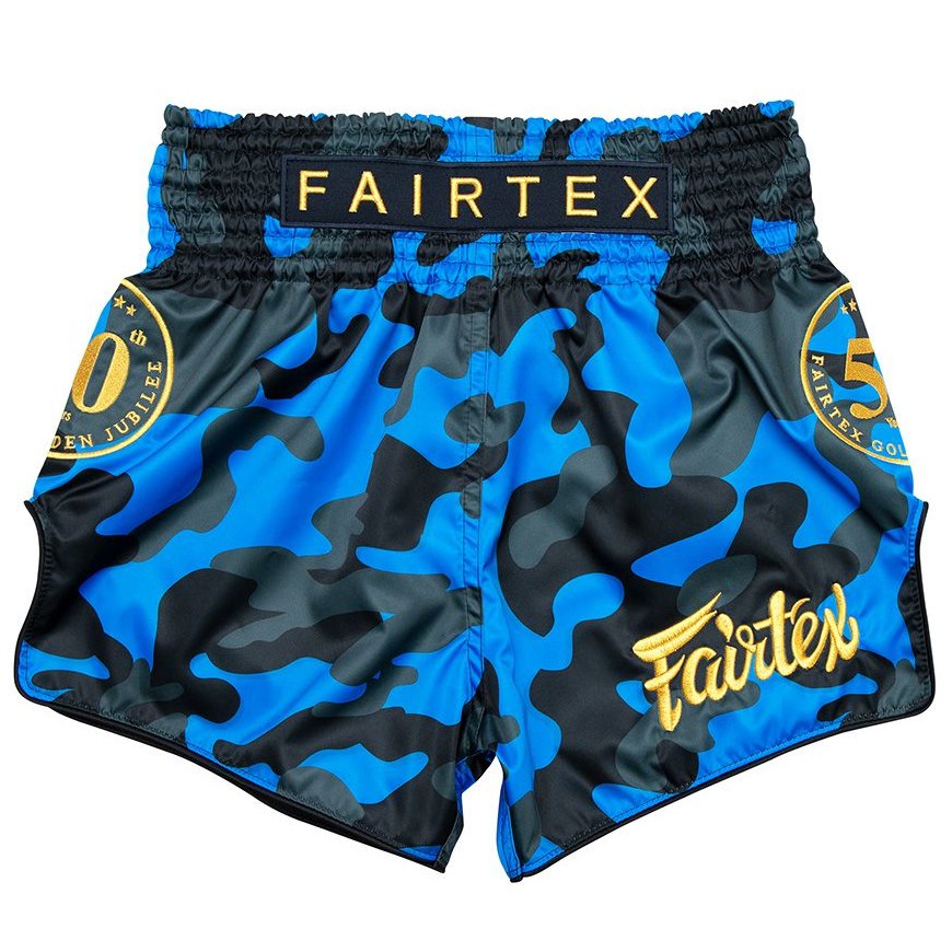 กางเกงบ็อกเซอร์ ถุงมือมวยไทย Fairtex Muay Thai Shorts - BS1917 Golden Jubilee "Solid"
