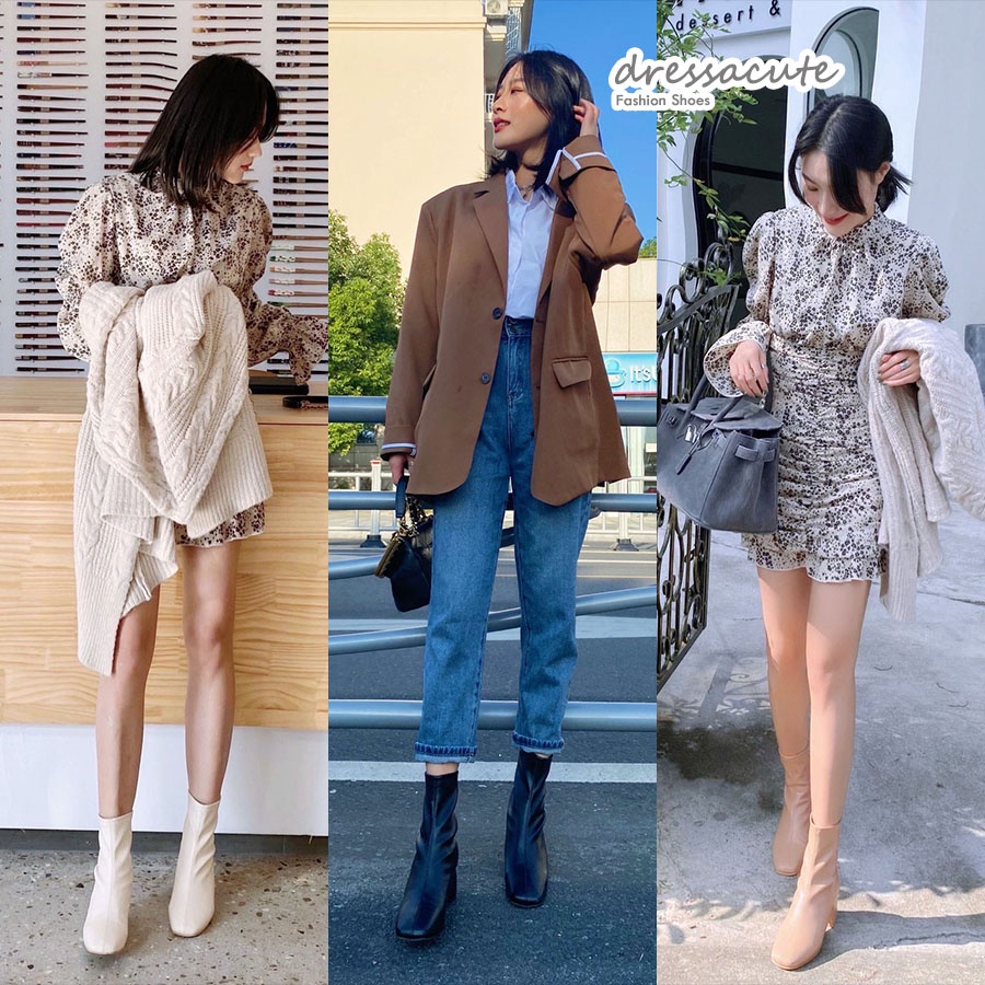 #เดรสอะคิวท์ #รองเท้าบูท #รองเท้าบูทส้นสูง #แฟชั่นผู้หญิง #รองเท้าหนัง