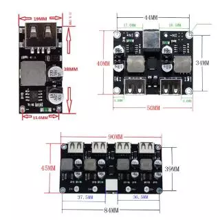 อุปกรณ์ชาร์จ Usb Qc 3.0 Qc 2.0 Dc - Dc Buck 6-32 V 9v 12v 24 V แบบชาร์จเร็ว 5v