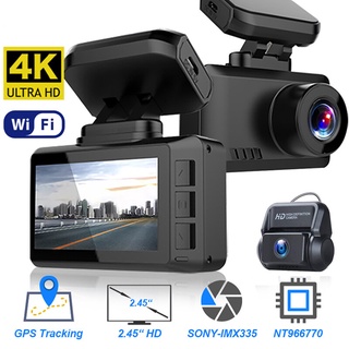 กล้องติดรถยนต์ 4K Car DVR Dash Cam มาพร้อมระบบ WIFI คมชัดทุกสถานการณ์ SK1166