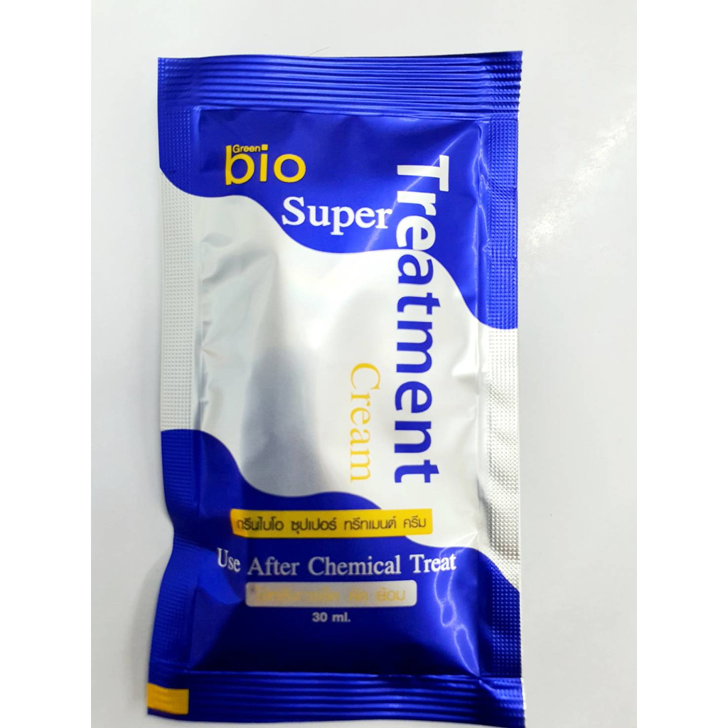 Bio treatment ทรีทเมนต์ใช้หลังการยืด ดัด ย้อมgreen Bio super treatment cream