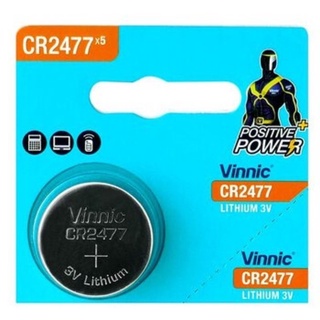 ถ่านกระดุมVinnic CR2477 Lithium 3V แข่งขาย 1 ก้อน ของแท้