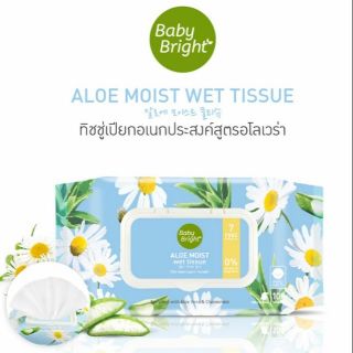 ทิชชูเปียกBaby Bright Aloe Moist Wet Tissue 100