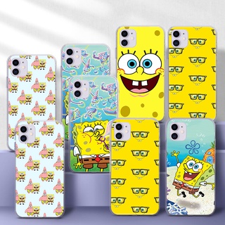 เคสโทรศัพท์มือถือนิ่ม ทรงสี่เหลี่ยม พิมพ์ลาย Sponge Bob สําหรับ Samsung S20 Fe Lite S21 S30 Plus A02 M02 A12 Note 20 Ultra